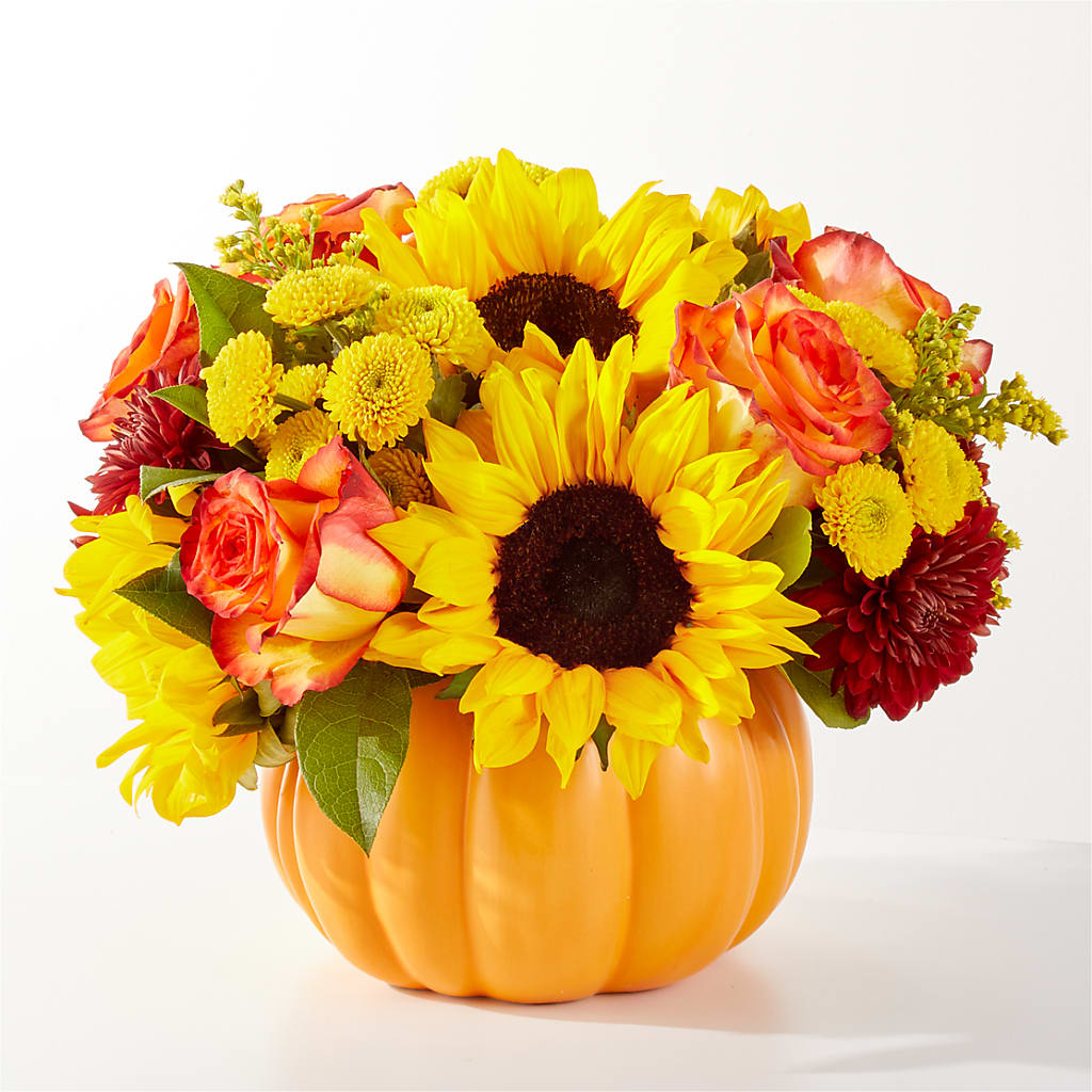 Golden Gourd Pumpkin Bouquet – B Floral, Coalville UT