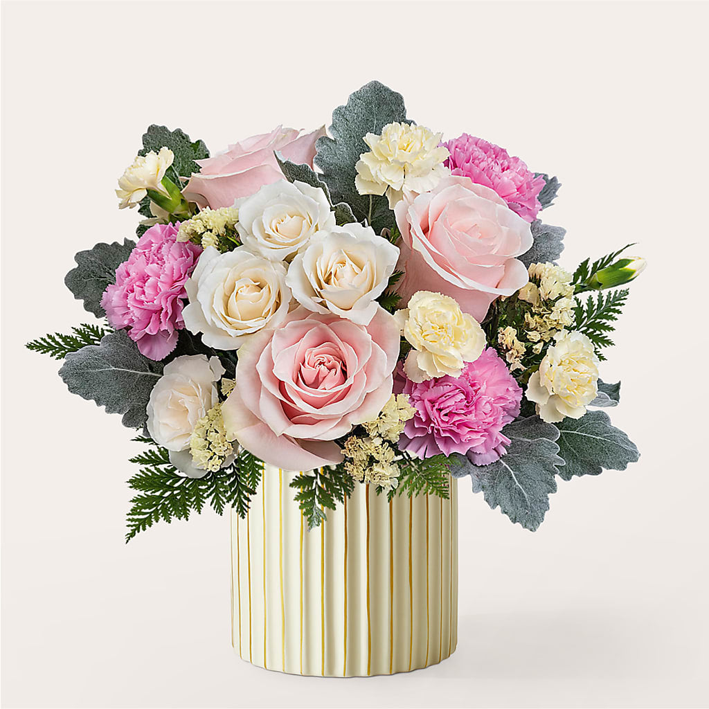 Blissful Moments Bouquet with Ivory Vase – B Floral, Coalville UT