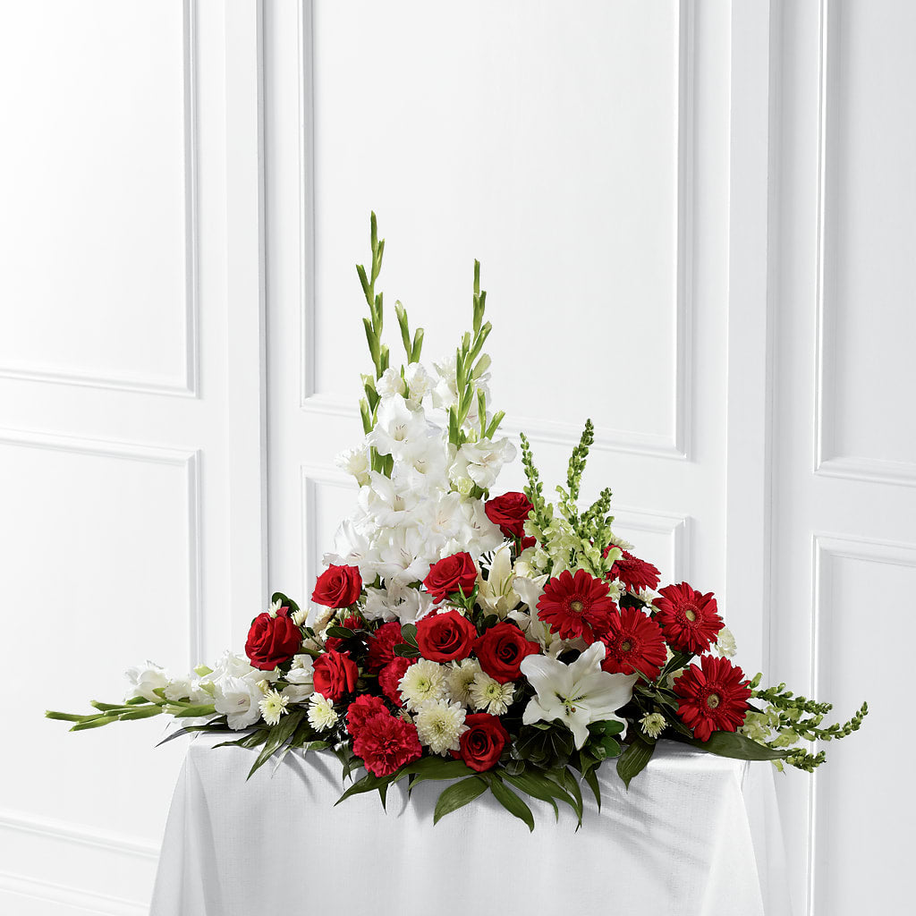 Crimson & White Arrangement – B Floral, Coalville UT