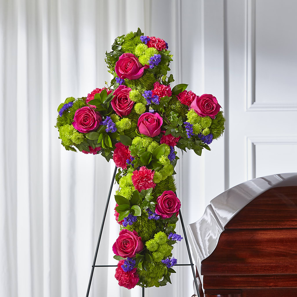 Tribute Rose Floral Cross – B Floral, Coalville UT