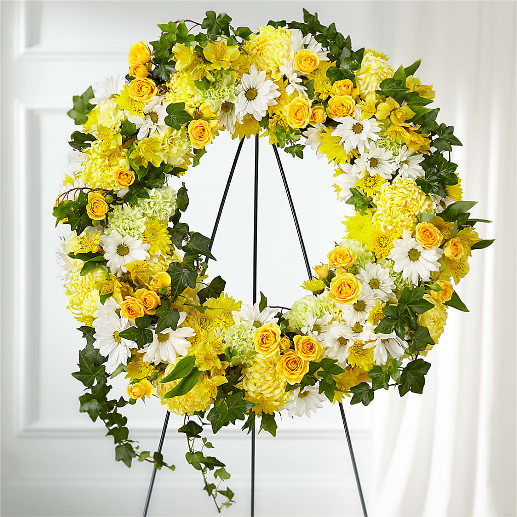 Golden Remembrance Wreath – B Floral, Coalville UT