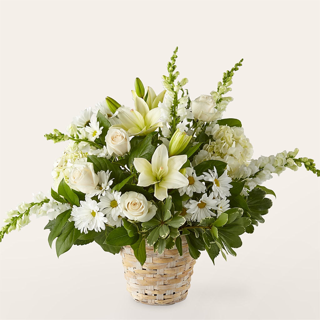Ivory Elegance Floral Basket – B Floral, Coalville UT