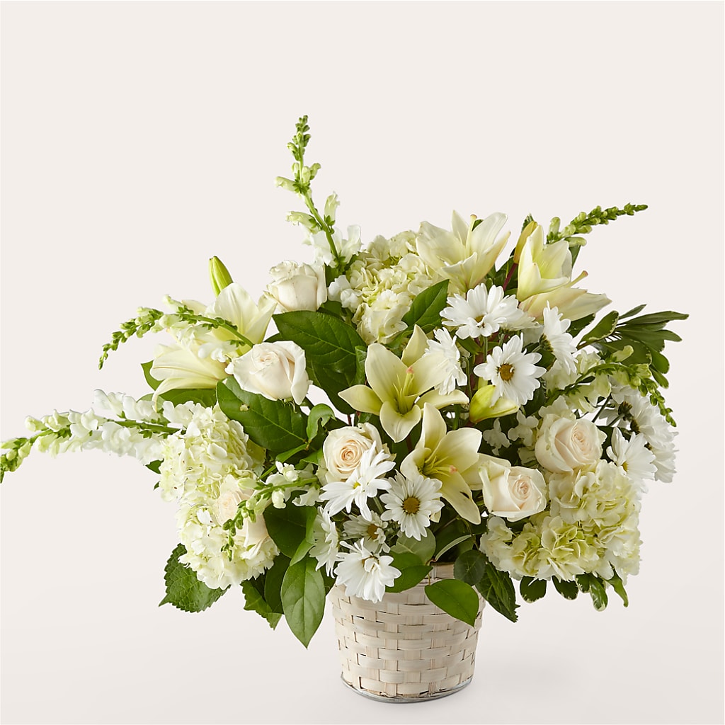 Ivory Elegance Floral Basket – B Floral, Coalville UT