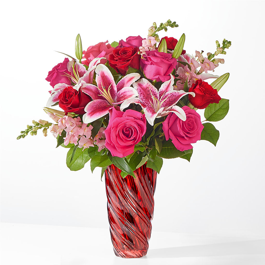 Always You Bouquet with Luxe Swirl Vase – B Floral, Coalville UT
