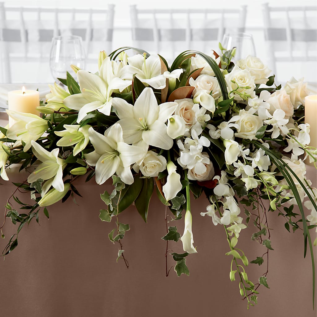 White Linen Arrangement – B Floral, Coalville UT