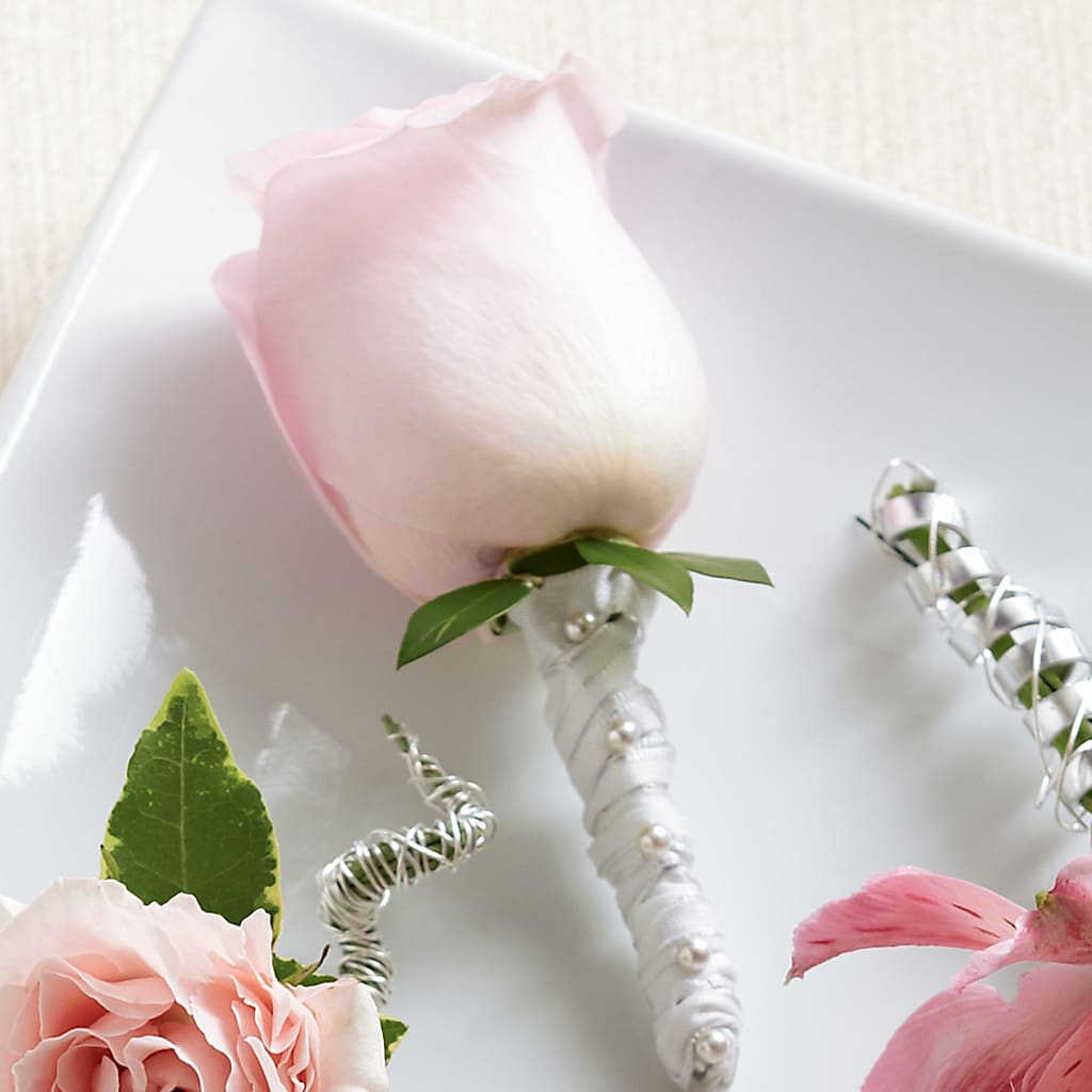 Pink Rose Boutonniere – B Floral, Coalville UT