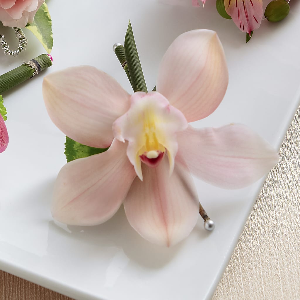 Pink Cymbidium Boutonniere – B Floral, Coalville UT