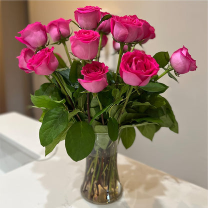 Long Stem Pink Rose Bouquet –  B Floral, Coalville UT