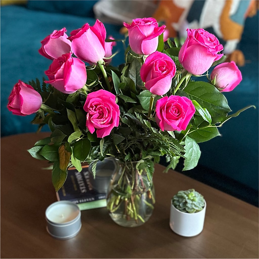 Long Stem Pink Rose Bouquet –  B Floral, Coalville UT
