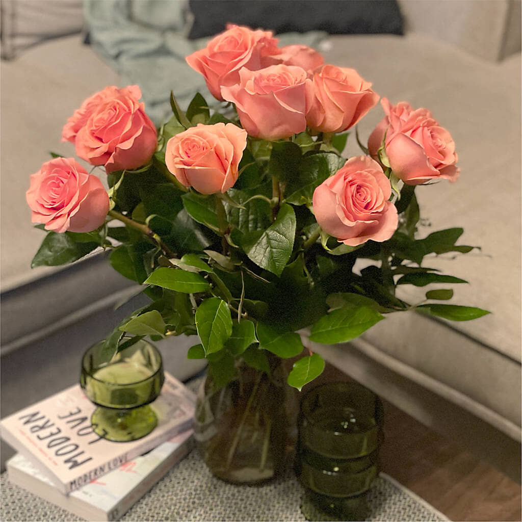 Long Stem Pink Rose Bouquet –  B Floral, Coalville UT