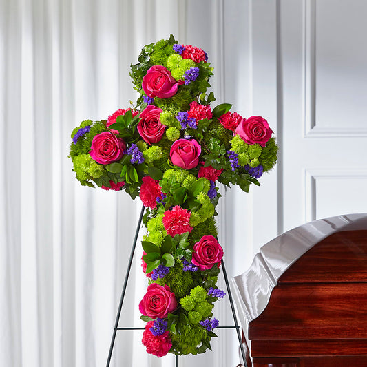 Tribute Rose Floral Cross –  B Floral, Coalville UT