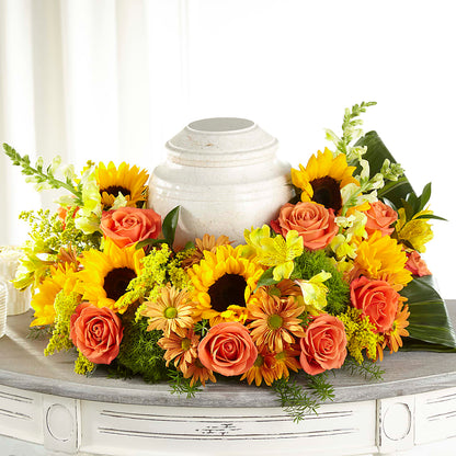 Faithful Sunflower Cremation Adornment –  B Floral, Coalville UT