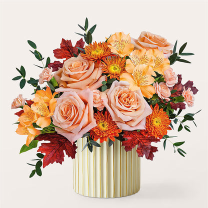 Spiced Latte Bouquet with Ivory Vase –  B Floral, Coalville UT