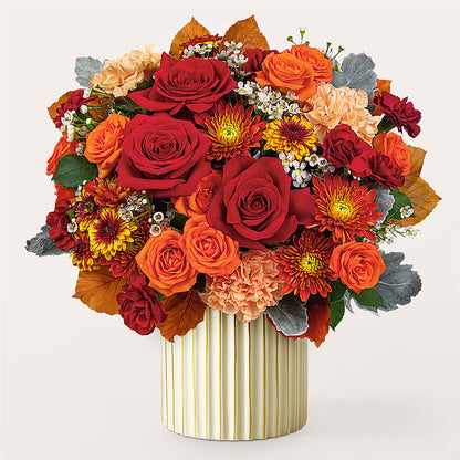 Merlot Bouquet with Ivory Vase –  B Floral, Coalville UT