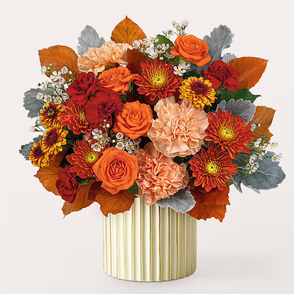 Merlot Bouquet with Ivory Vase –  B Floral, Coalville UT