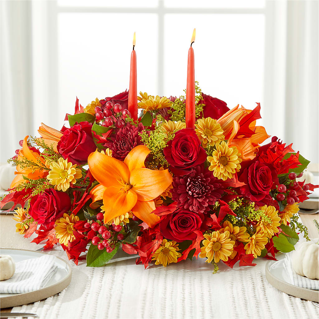 Autumn's Embrace Centerpiece –  B Floral, Coalville UT
